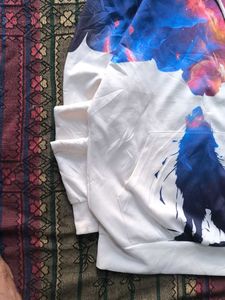 Galaxy Wolf Print Hoodie