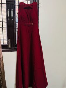 Elegant Maroon Maxi Dress