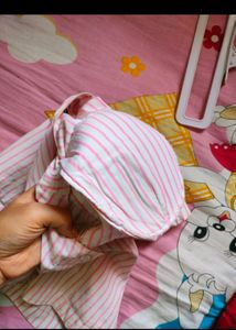 Crop Pink Strip Shirt