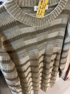 Woodwind Striped Knit Sweater