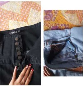 Light Wash Straight Leg Jeans 2set Black &amp; Blue