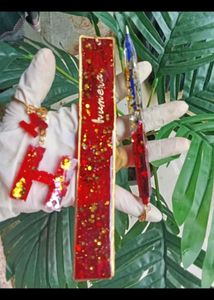 Resin Bookmark &amp; Pen Set