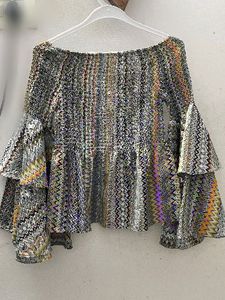 Chic Off-Shoulder Bell Sleeve Top