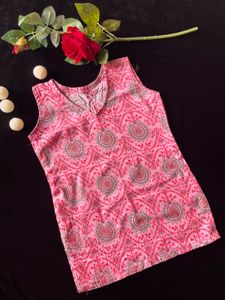 Pink Printed Kurta