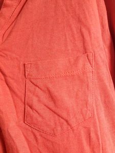 Max Orange Henley Long Sleeve Top