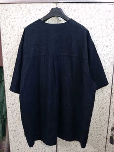 Relaxed Collarless Linen Shirt