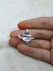 Pure Silver Turtle Square Ring 🩶 Unisex