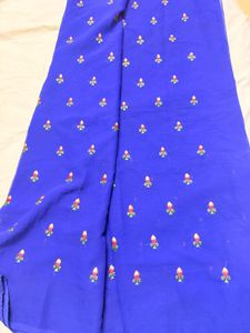 Blue colour sari