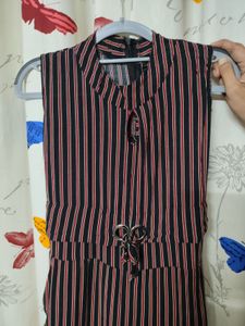 Cute Red And Black Jumpsuit
