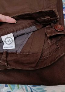 Brown Cotton pants