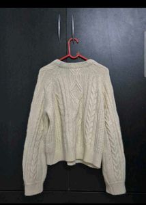 Cream Cable Knit Sweater