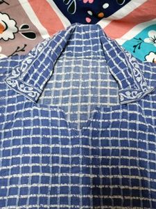Blue Checkered Dress