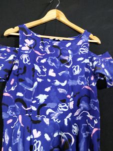 Latin Quarters Royal Blue Printed Dress (Women)