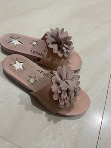 Peach coloured fancy flats 🦄