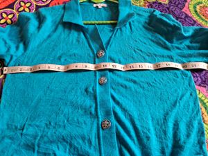 sale🎊🎆❣️🎉Stylish Teal Cardigan Sweater