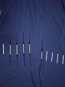 Navy Blue Embellished Abaya with Black Scarf