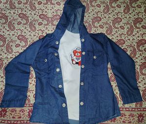 Denim Hooded Jacket