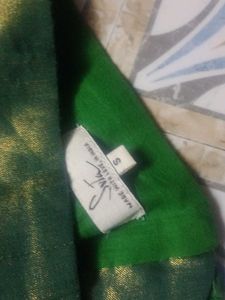 Suta Cotton Green Blouse New With Tag
