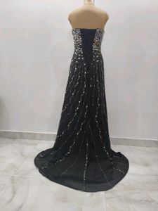 Elegant Black Embellished Gown