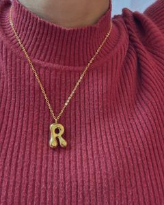 Letter &#39;M&#39; Rhinestone Necklace