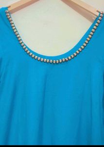 Blue Kurta Salwar Set Without Dupatta 40 Bust