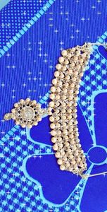 golden choker set with teeka