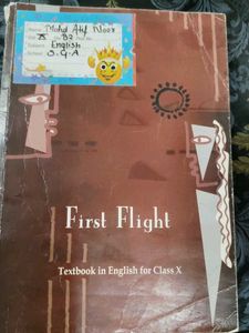 Class 10th  English book First Flight