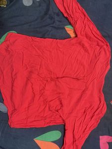 Red Long Sleeve Top