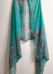 Teal Paisley Dupatta