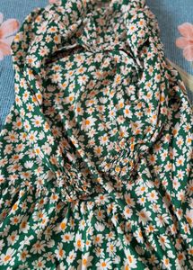 Floral Green Maxi Dress