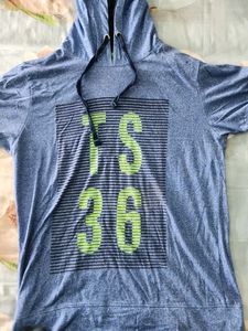 Blue Graphic Hoodie T-Shirt