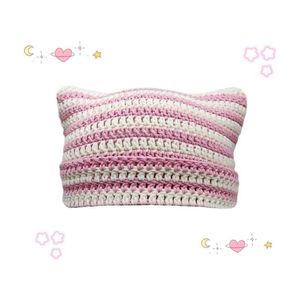⋆˚࿔⦮ ⦯Crochet Cat Ear Beanie⦮ ⦯⋆˚࿔