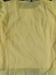 Yellow Ruffle Detail Top