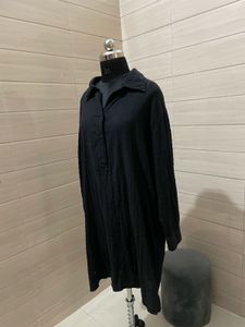 H&amp;M Black Shirt Oversized Dress