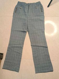 Grey Straight Fit Pant