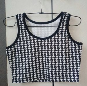 Houndstooth Crop Top