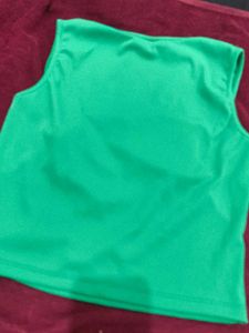 Fluorescent Green Ribbed Top (My Profile Pic