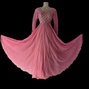 Elegant Pink Anarkali 🌸