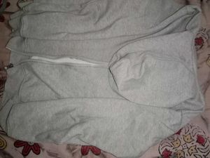 Gray Zip-Up Hoodie