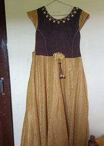 Girl&#39;s Party Dress - Gold &amp; Navy