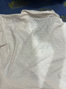 White Eyelet Crop Top