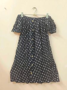 Black Dress With White Dots