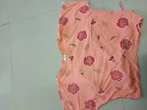 Floral Print oversized crop top