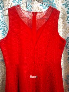 💅Sweetheart Red Fit&amp;Flare Net Dress💅