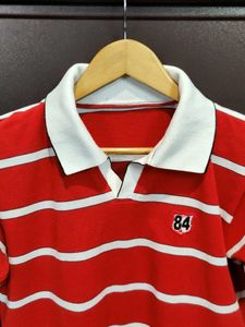 Striped Red Polo T-Shirt