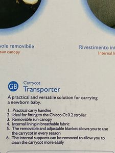 Baby Basket Sacca Transporter Carry Cot