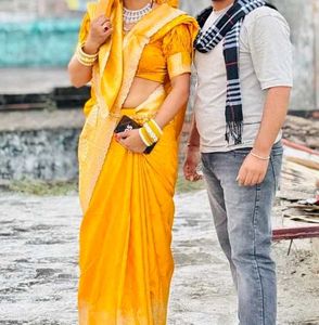 havvy  Yellow Saree