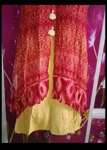 Elegant Red &amp; Yellow Kurta
