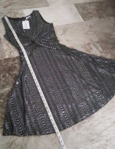 MISS POEM Brand New Mirror sequence midi dress