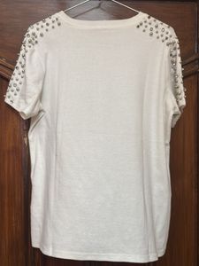 Studded Shoulder Tee